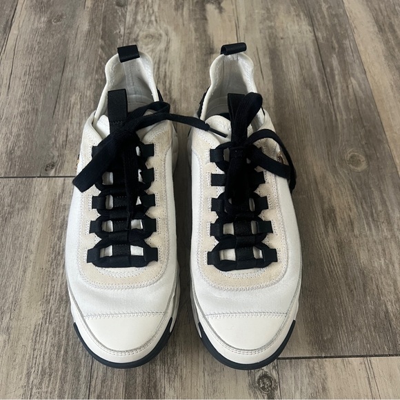 Chanel Fabric and Suede CC Sneakers in Black and White - Picture 5 of 12